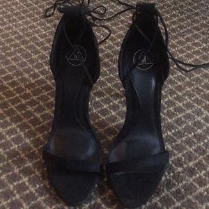 Black Open Toe Heels